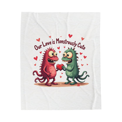 Monstrously Cute- Velveteen Plush Blanket