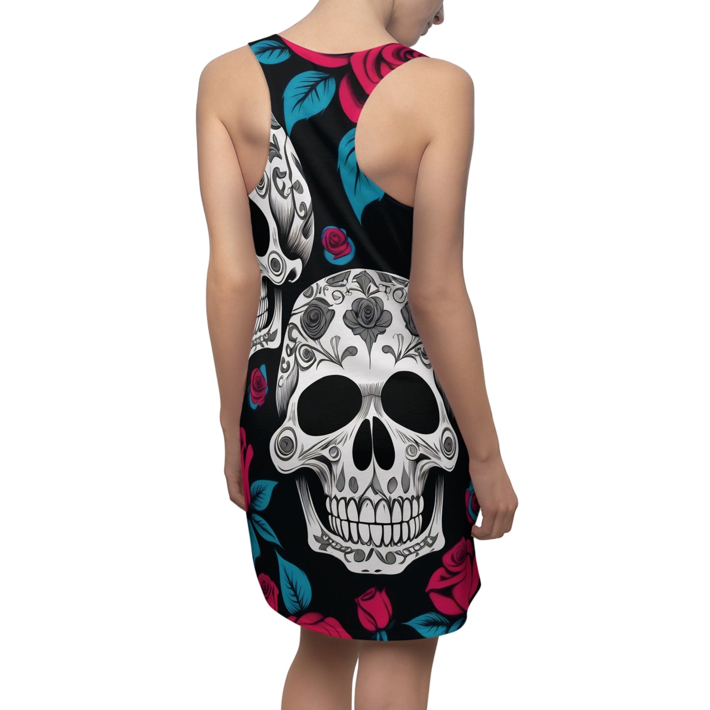 Skull and Roses Racerback Dress, Original Art