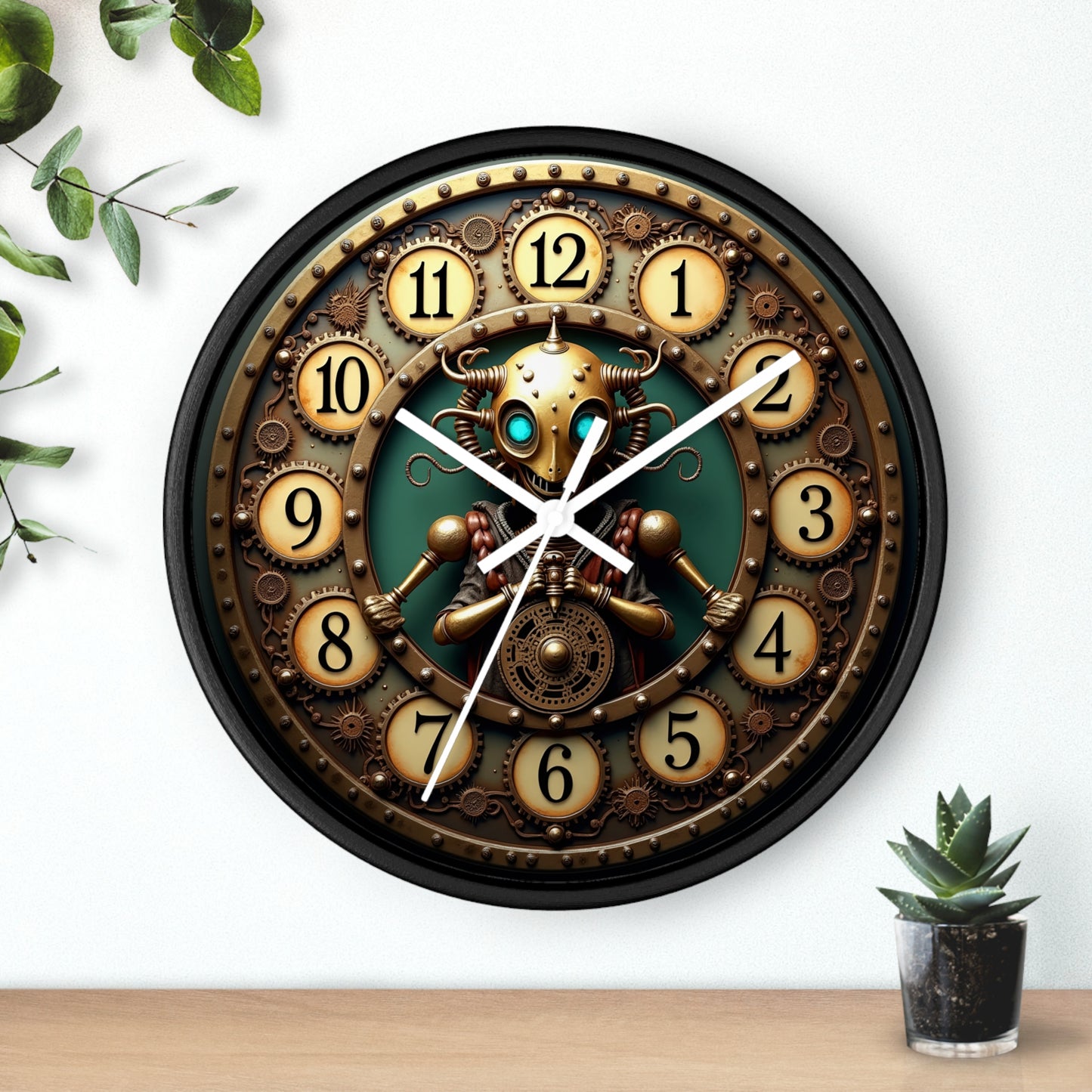 Steampunk Gearbot Wall Clock