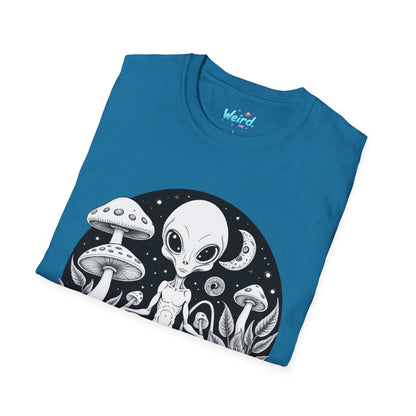 Alien Serenity: Cosmic Mushrooms, Unisex Graphic Tee