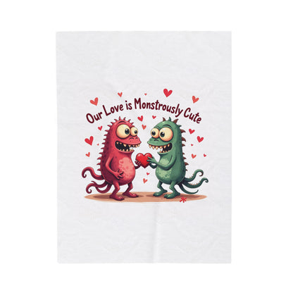 Monstrously Cute- Velveteen Plush Blanket