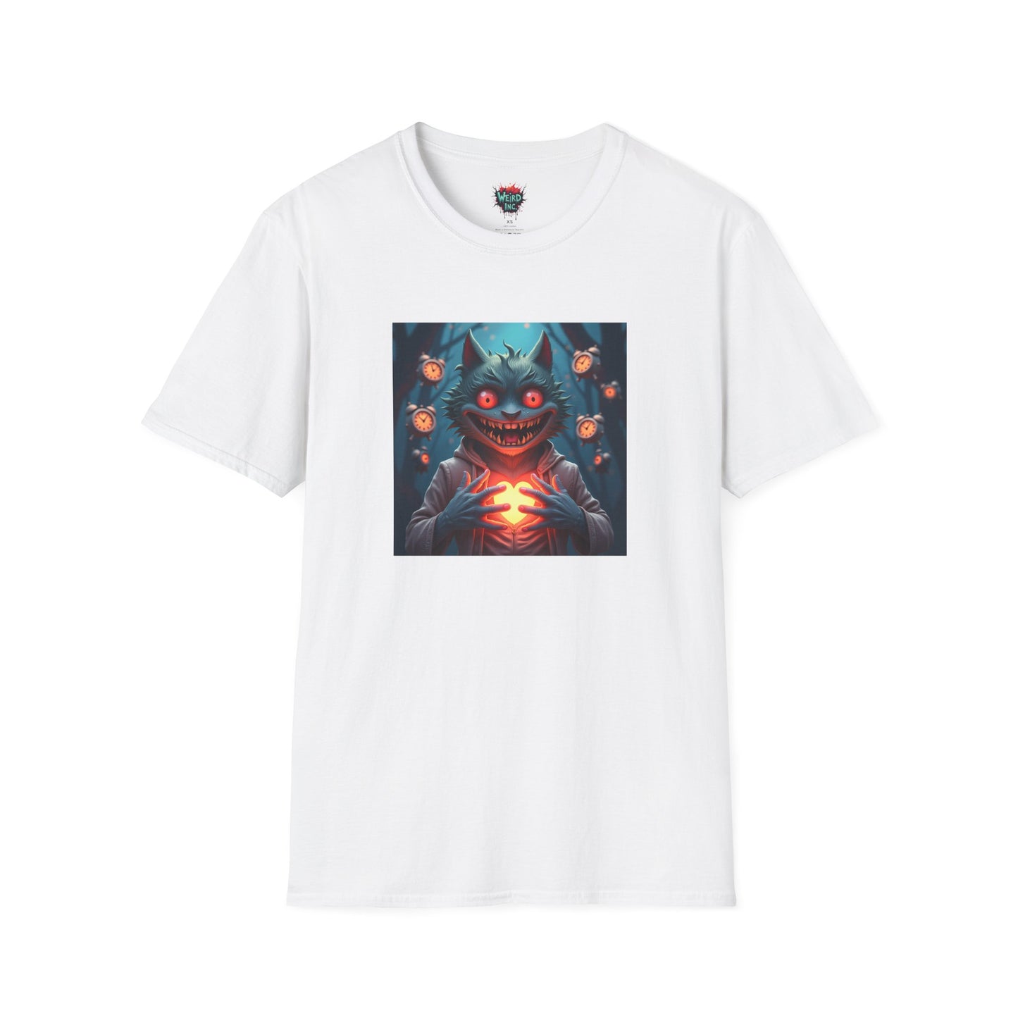 Heart of the Clockwork Cat- Mystical Glow Graphic Tee