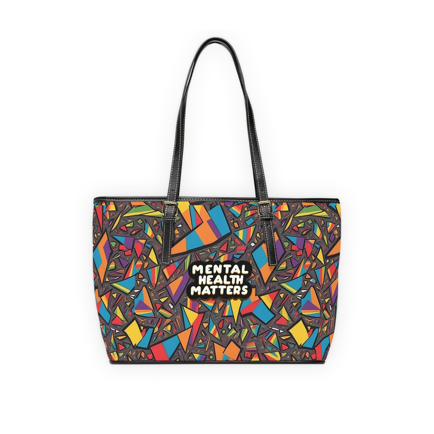 Mental Health Awareness, Rainbow Leather Shoulder Bag