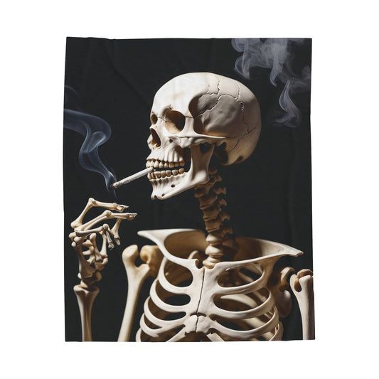 Smokin' Bones Velvet Plush Blanket