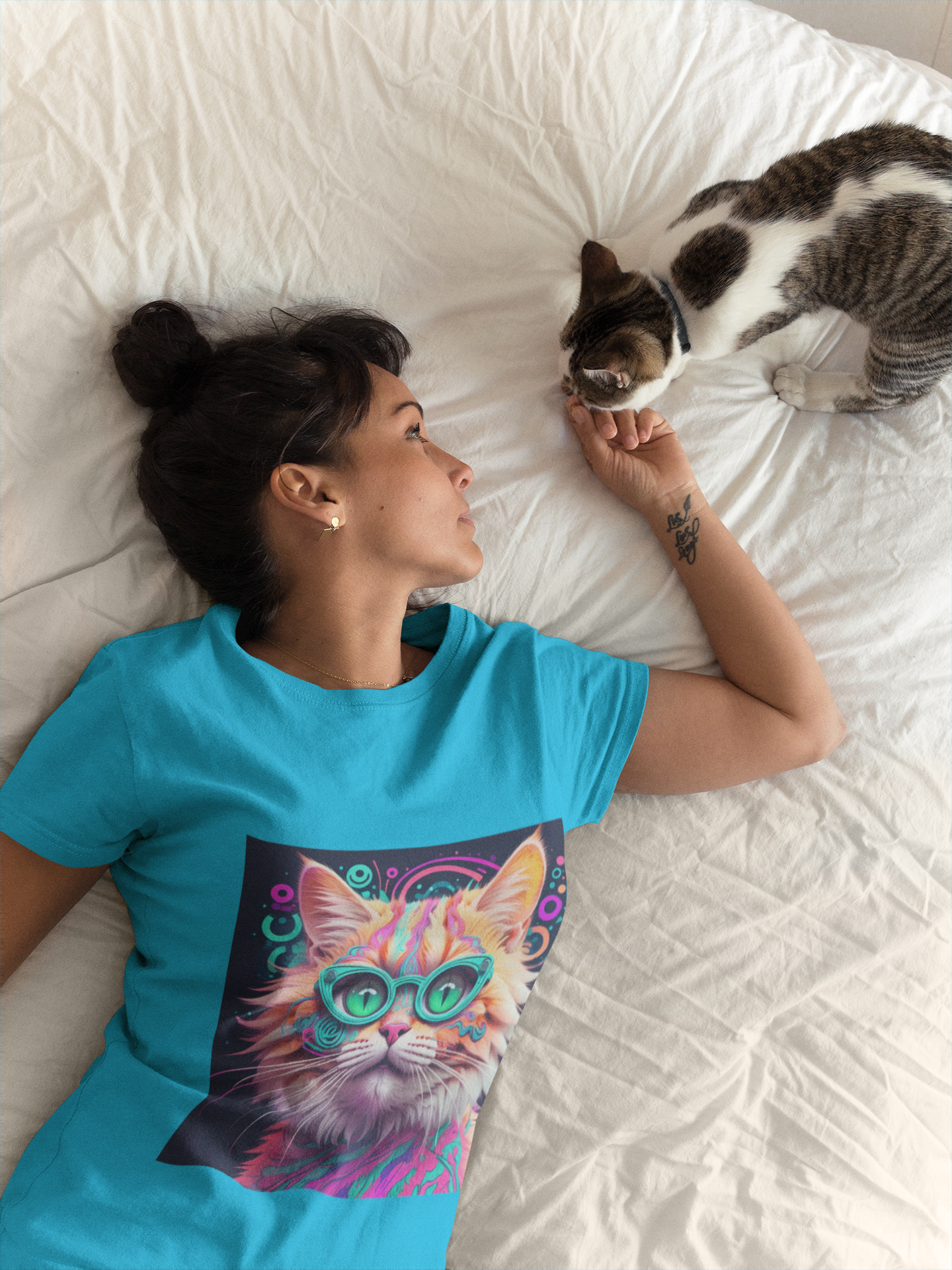 Psychedelic Purr-fect Vision Unisex Graphic Tee