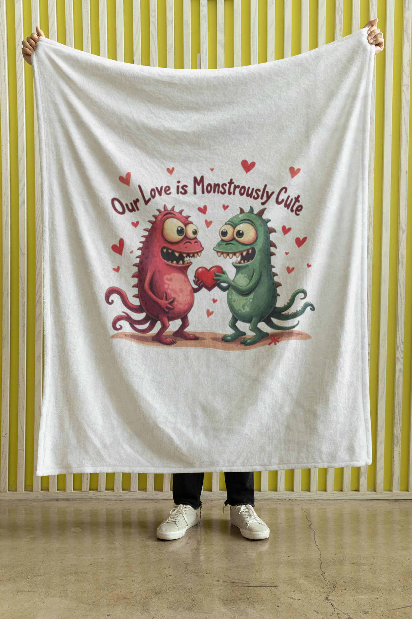 Monstrously Cute- Velveteen Plush Blanket