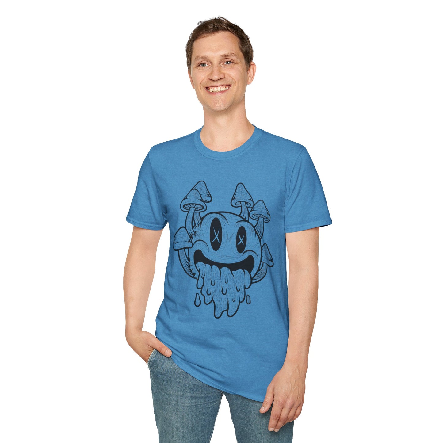 Shroomed Out Smiley, Unisex Soft style T-Shirt