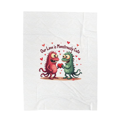 Monstrously Cute- Velveteen Plush Blanket