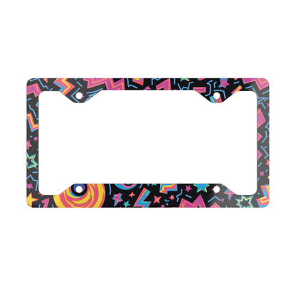 90's themed weird art- License Plate Frame