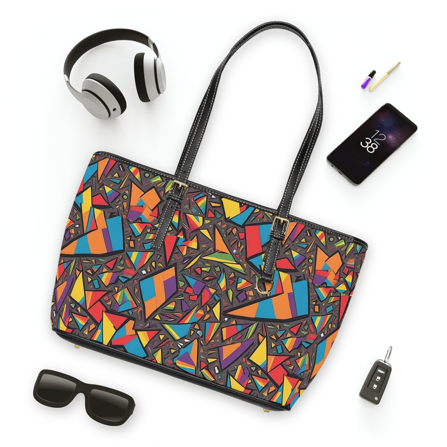 Mental Health Awareness, Rainbow Leather Shoulder Bag