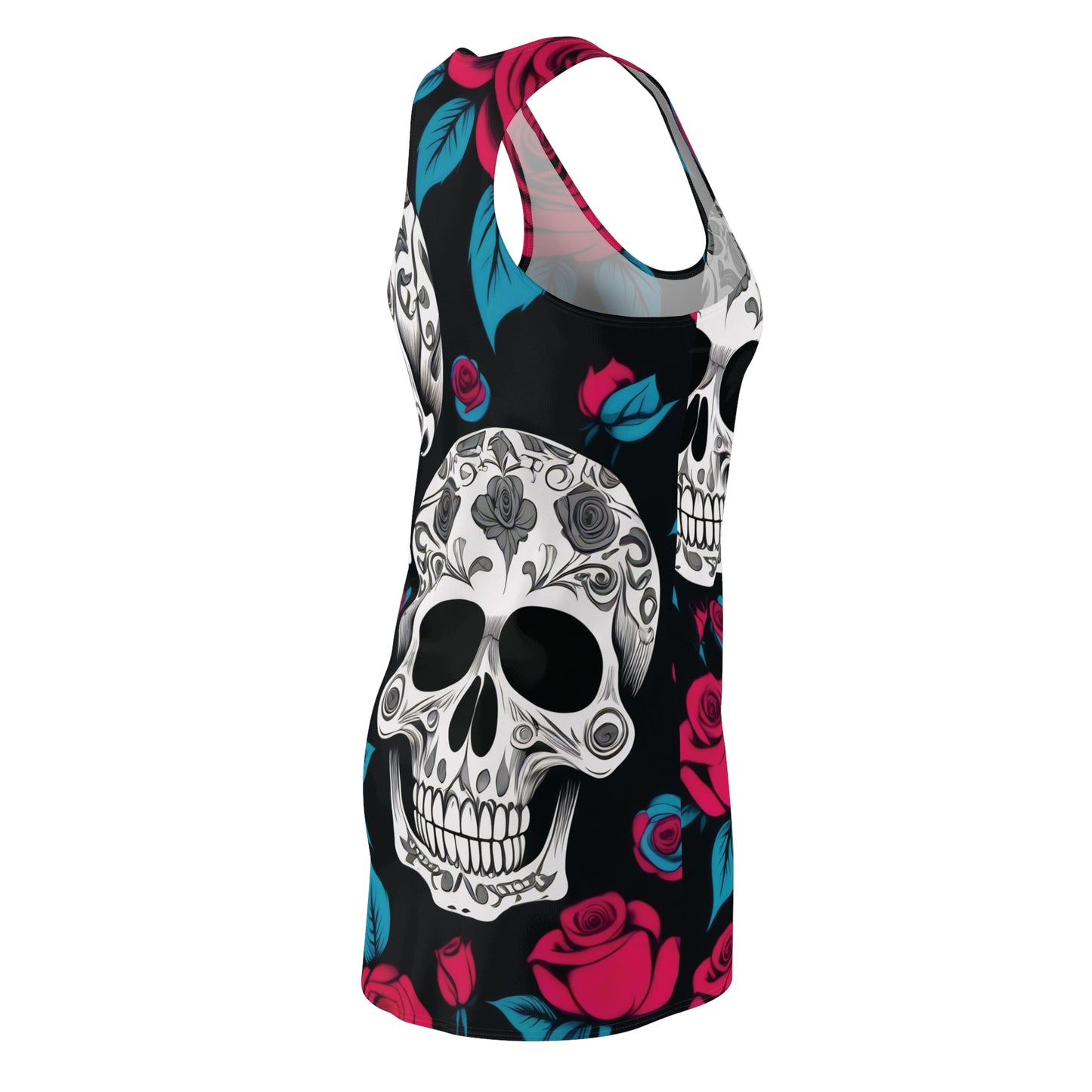 Skull and Roses Racerback Dress, Original Art