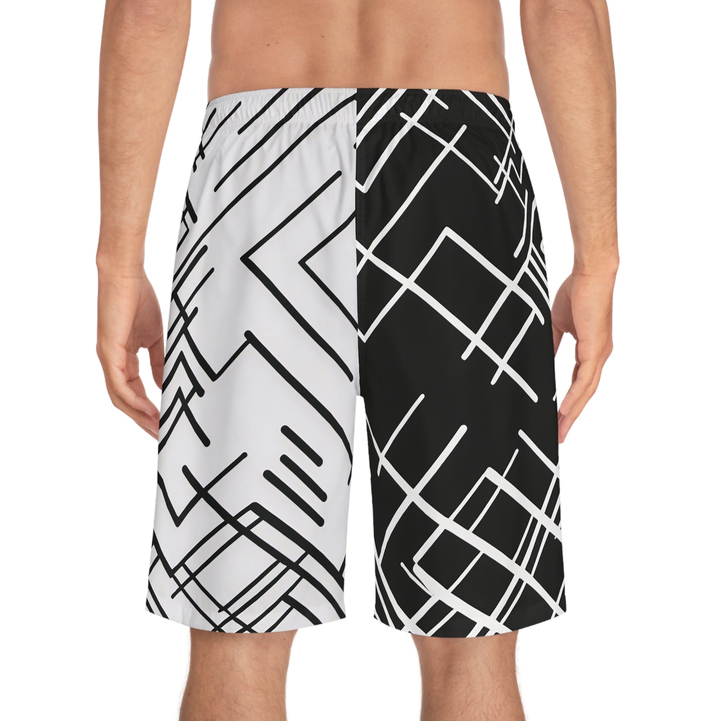 Geometric Pattern Men's Board Shorts