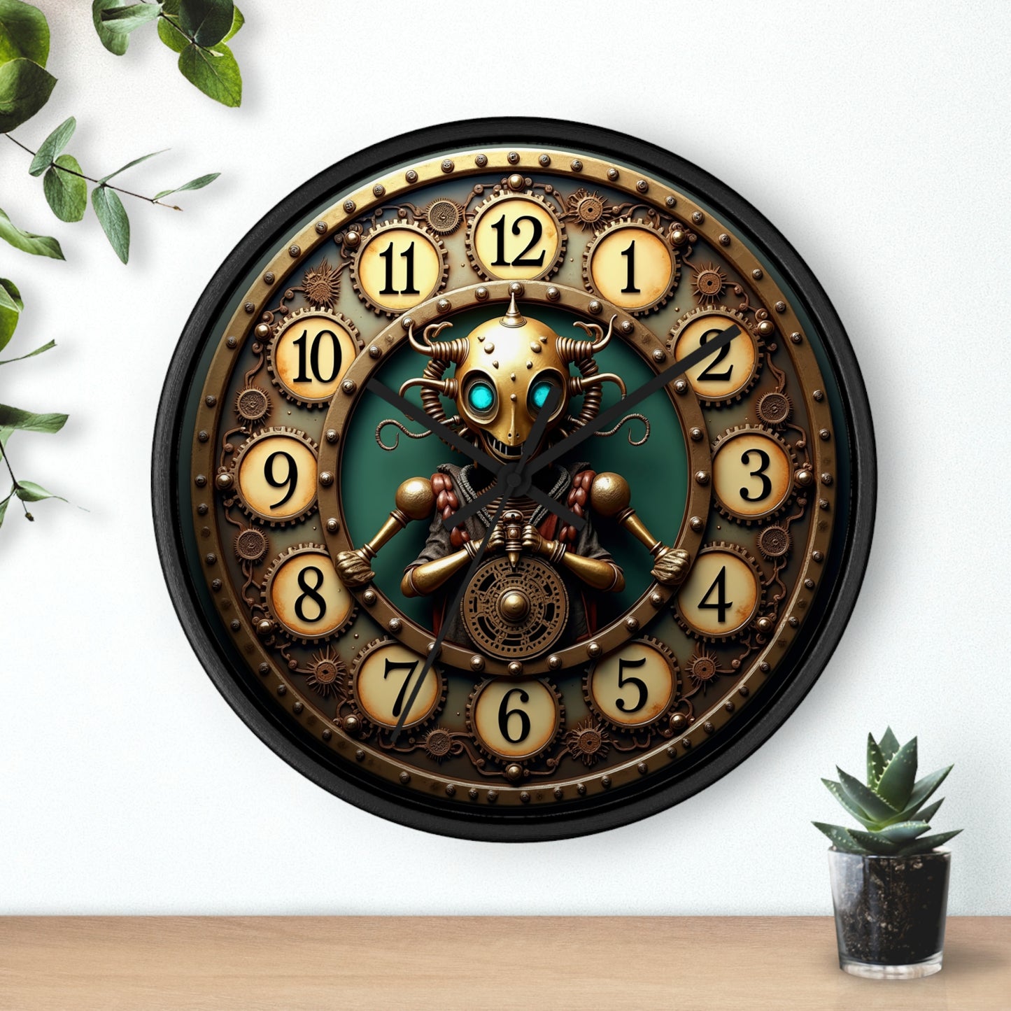 Steampunk Gearbot Wall Clock