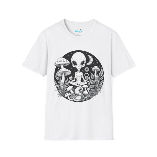 Alien Serenity: Cosmic Mushrooms, Unisex Graphic Tee