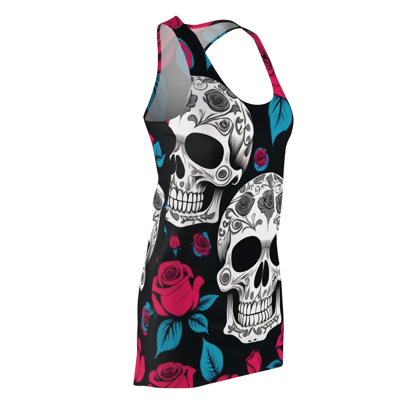 Skull and Roses Racerback Dress, Original Art