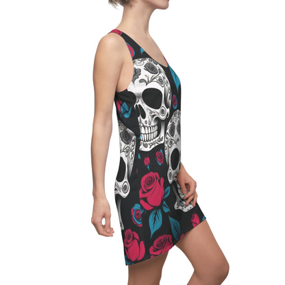 Skull and Roses Racerback Dress, Original Art