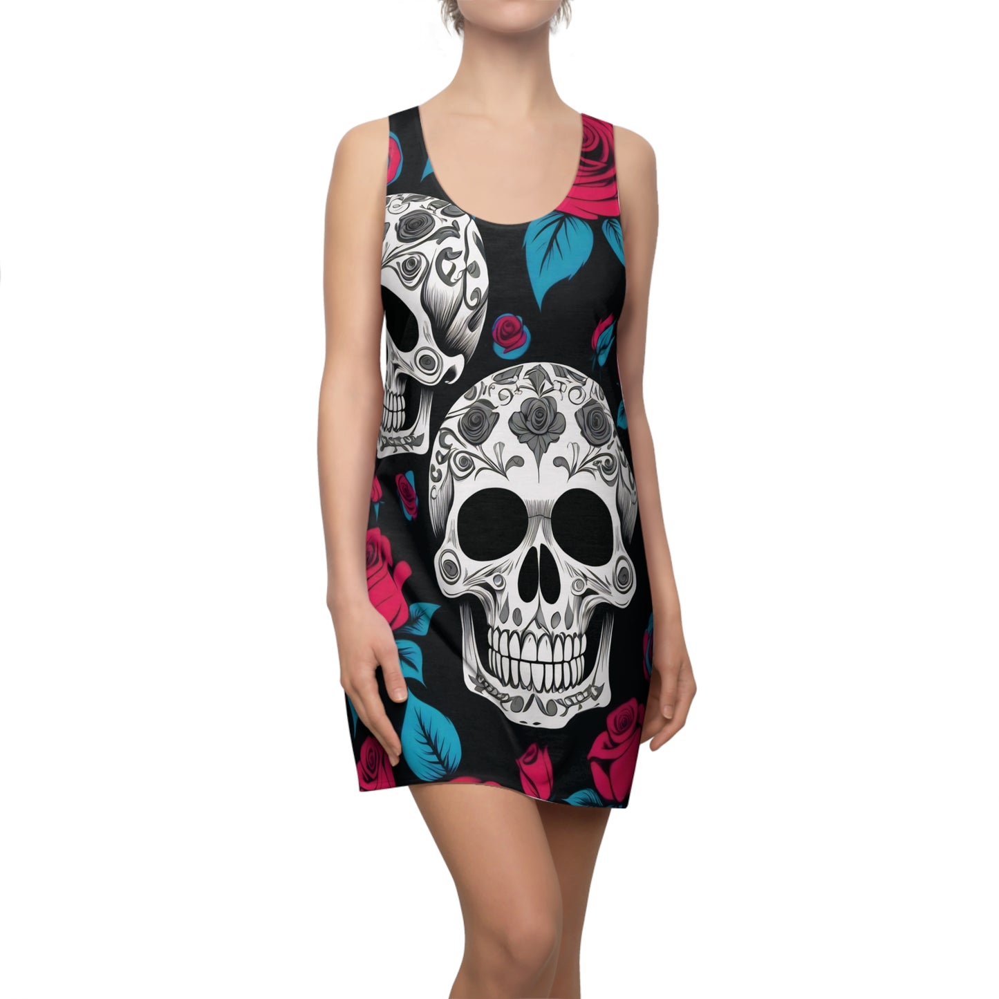 Skull and Roses Racerback Dress, Original Art